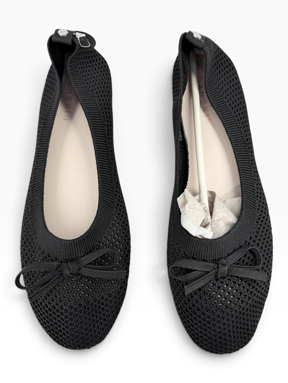 Danskin Women's Wise Slip-On Flats Bow Black Size 9